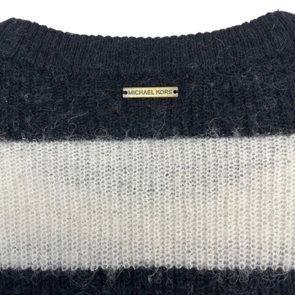 MICHAEL Michael Kors Striped Alpaca Wool-Blend Sweater Sz Medium - Picture 6 of 6